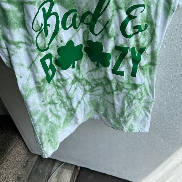 Fruit of the Loom Green and White Polo Short Sleeve Tee - Picture 2 of 5